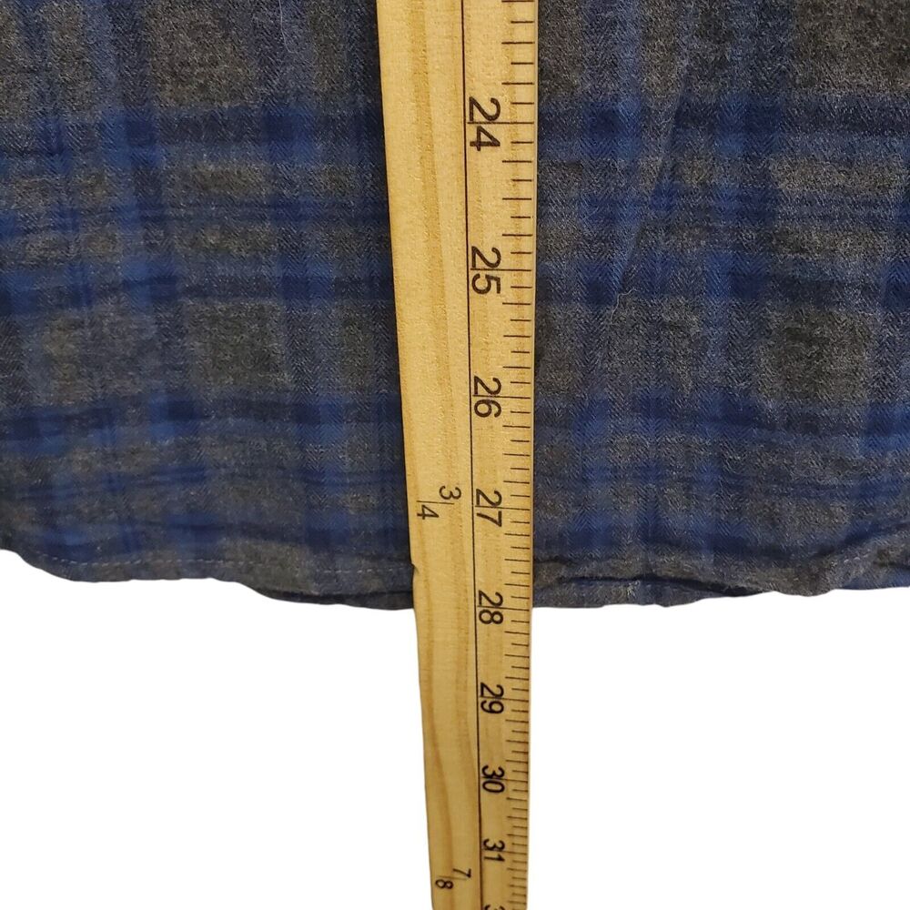 UNTUCKIT Shirt Men Large Green Blue Tartan Plaid Slim Fit Button Up Metro Preppy - Picture 7 of 8